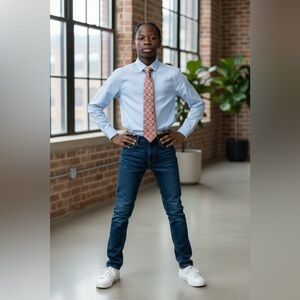 Henry Jacobson limited edition silk tie geometric design